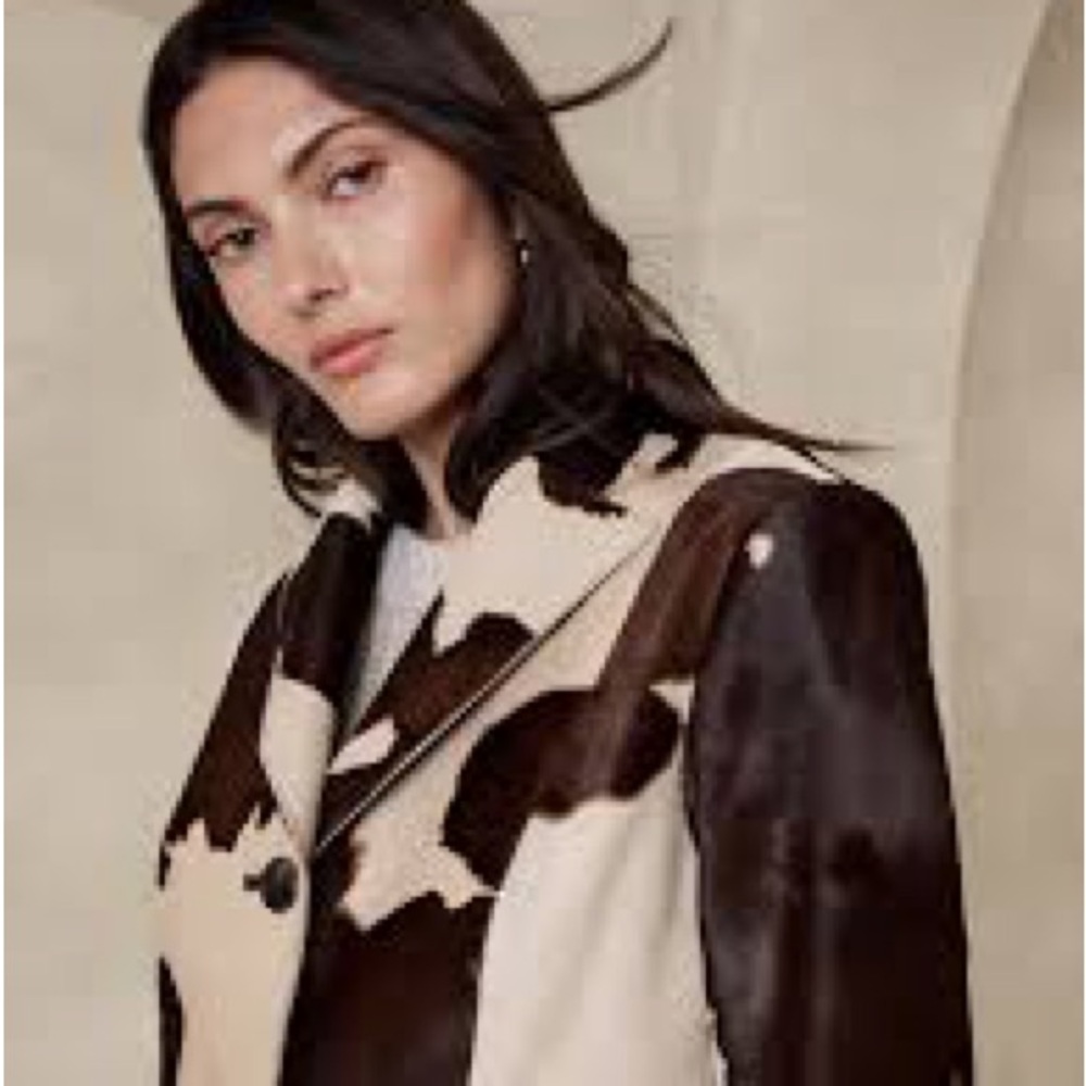 Banana Republic Maryam haircalf leather coat